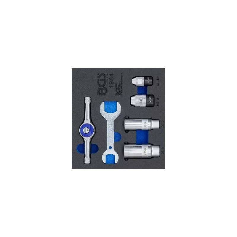 Insert de servante d'atelier 1/6 : Porte taraud et filières | 6 pièces Insert de servante d'atelier 1/6 : Porte taraud et filières | 6 pièces