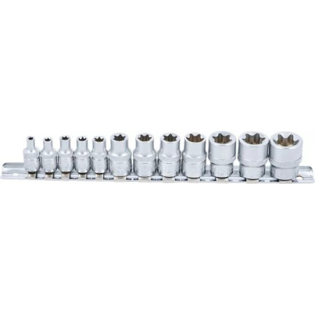 Jeu de Douilles | 6,3 mm (1/4") + 10 mm (3/8") | E4 - E20 | 12 pièces