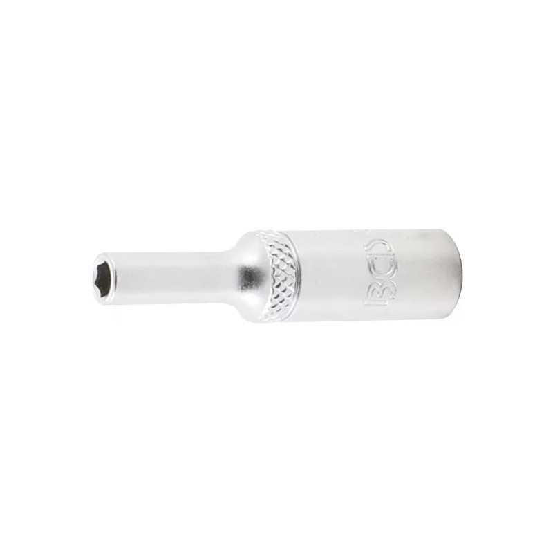 Douille pour clé, six pans, longue | 6,3 mm (1/4") | 4 mm Douille pour clé, six pans, longue | 6,3 mm (1/4") | 4 mm