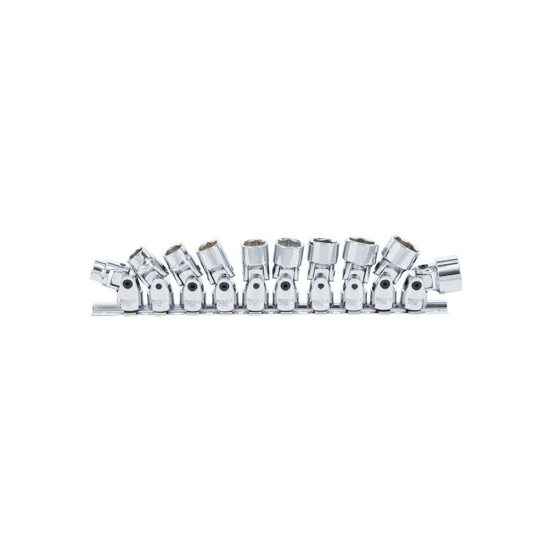 Jeux de douilles articulées | 10 mm (3/8") | 10 - 19 mm | 10 pièces Jeux de douilles articulées | 10 mm (3/8") | 10 - 19 mm | 10 pièces