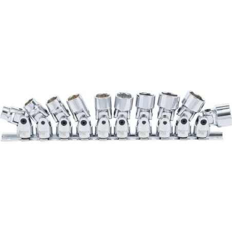 Jeux de douilles articulées | 10 mm (3/8") | 10 - 19 mm | 10 pièces