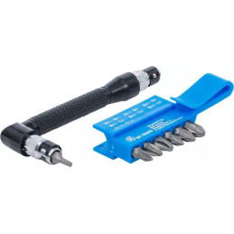 Porte-embouts angulaire avec 7 embouts doubles | 6,3 mm (1/4") | 8 pièces