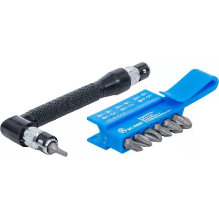Porte-embouts angulaire avec 7 embouts doubles | 6,3 mm (1/4") | 8 pièces