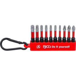 Jeu d'embouts de torsion | entraînement six pans mâle 6,3 mm (1/4") | 10 pcs.