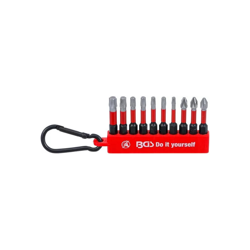 Jeu d'embouts de torsion | entraînement six pans mâle 6,3 mm (1/4") | 10 pcs. Jeu d'embouts de torsion | entraînement six pans mâle 6,3 mm (1/4") | 10 pcs.
