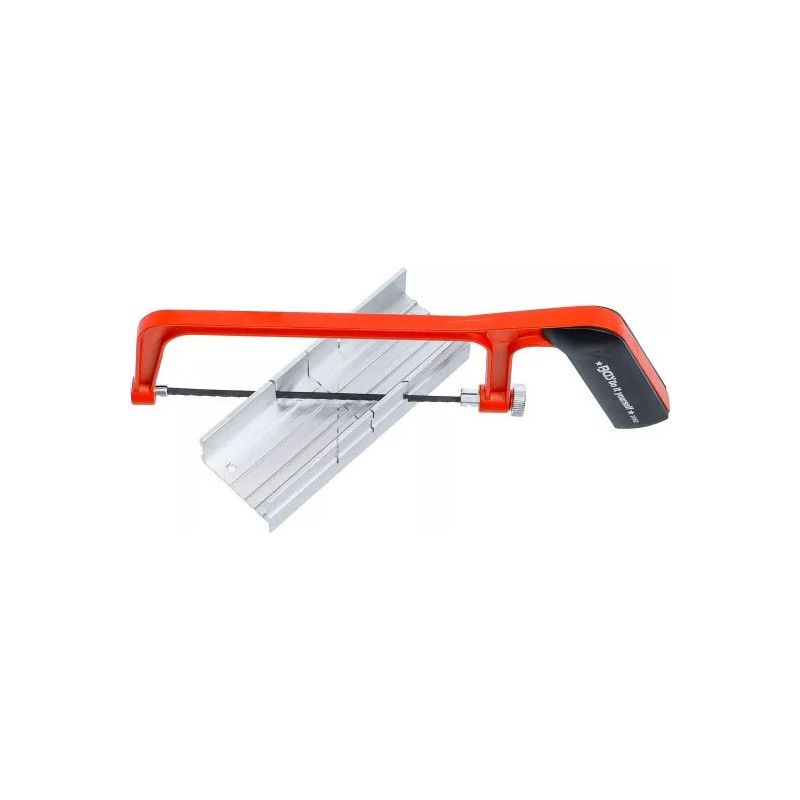 Arc de scie en aluminium | y compris boîte à onglets et lame de scie | 150 mm Arc de scie en aluminium | y compris boîte à onglets et lame de scie | 150 mm