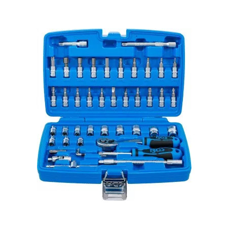 Coffret de douilles | 6,3 mm (1/4") | en pouces | 46 pièces