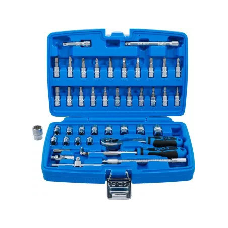 Coffret de douilles | 6,3 mm (1/4") | 46 pièces