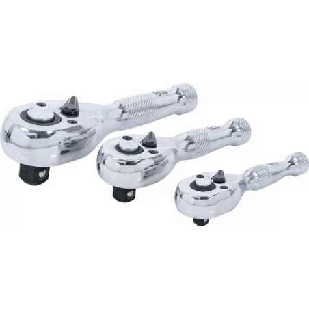 Jeu de mini-cliquets | 6,3 mm (1/4") / 10 mm (3/8") / 12,5 mm (1/2") | 3 pièces