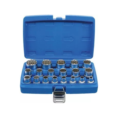 Jeu de douilles Gear Lock | 12,5 mm (1/2") | 19 pièces