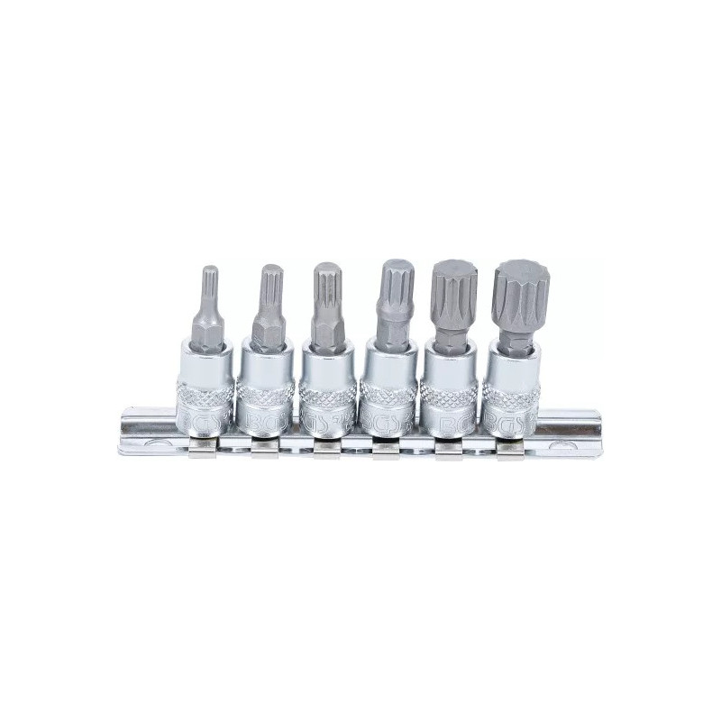 Jeu de douilles à embouts | 6,3 mm (1/4") | Denture multiple intérieure (pour XZN) M4 - M12 | 6 pièces Jeu de douilles à embouts | 6,3 mm (1/4") | Denture multiple intérieure (pour XZN) M4 - M12 | 6 pièces