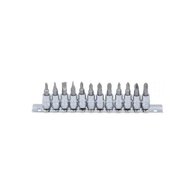 Jeu de douilles à embouts | 6,3 mm (1/4") | fente, cruciforme PH / PZ | 12 pièces Jeu de douilles à embouts | 6,3 mm (1/4") | fente, cruciforme PH / PZ | 12 pièces