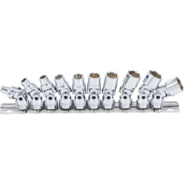 Coffret de douilles articulées | 6,3 mm (1/4") | 5 - 13 mm | 10 pièces