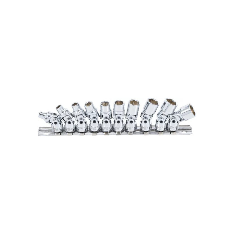 Coffret de douilles articulées | 6,3 mm (1/4") | 5 - 13 mm | 10 pièces Coffret de douilles articulées | 6,3 mm (1/4") | 5 - 13 mm | 10 pièces
