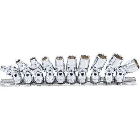 Coffret de douilles articulées | 6,3 mm (1/4") | 5 - 13 mm | 10 pièces