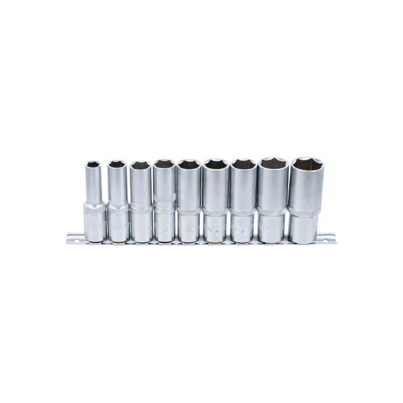 Jeu de douilles, six pans, longues | 12,5 mm (1/2") | 10 - 24 mm | 9 pièces Jeu de douilles, six pans, longues | 12,5 mm (1/2") | 10 - 24 mm | 9 pièces