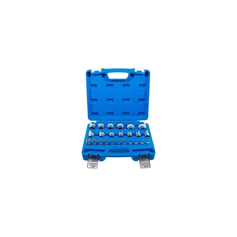 Jeu de douilles, six pans | 6,3 mm (1/4"), 12,5 mm (1/2") | en pouce | 24 pièces Jeu de douilles, six pans | 6,3 mm (1/4"), 12,5 mm (1/2") | en pouce | 24 pièces