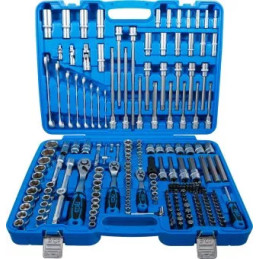 Jeu de douilles à six pans | 6,3 mm (1/4") / 10 mm (3/8") / 12,5 mm (1/2") | 214 pièces