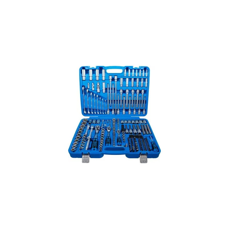 Jeu de douilles à six pans | 6,3 mm (1/4") / 10 mm (3/8") / 12,5 mm (1/2") | 214 pièces