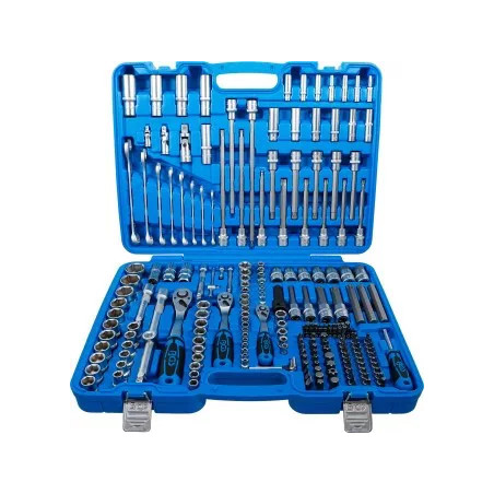 Jeu de douilles à six pans | 6,3 mm (1/4") / 10 mm (3/8") / 12,5 mm (1/2") | 214 pièces