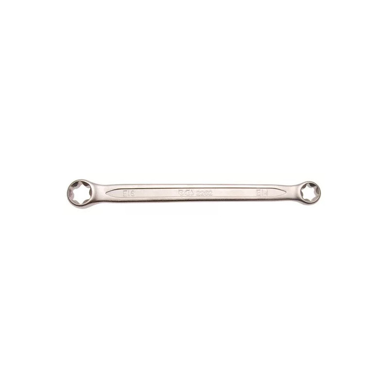 Clé polygonales double embouts avec têtes polygonales profil E | E14 x E18 Clé polygonales double embouts avec têtes polygonales profil E | E14 x E18