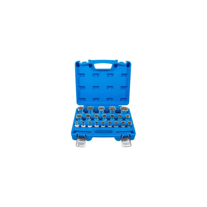 Jeu de Douilles, douze pans | 12,5 mm (1/2") | 8 - 36 mm | 21 pièces Jeu de Douilles, douze pans | 12,5 mm (1/2") | 8 - 36 mm | 21 pièces