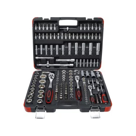 Coffret de douilles | 6,3 mm (1/4") / 10 mm (3/8") / 12,5 mm (1/2") | 172 pièces