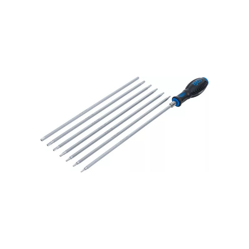 Jeu de tournevis avec lames échangeables | Profil T (pour Torx) / profil TS (pour Torx Plus) | 8 pièces Jeu de tournevis avec lames échangeables | Profil T (pour Torx) / profil TS (pour Torx Plus) | 8 pièces