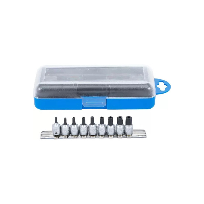 Jeu de douilles à embouts | 6,3 mm (1/4") | Profil T (pour Torx Plus) | 9 pièces Jeu de douilles à embouts | 6,3 mm (1/4") | Profil T (pour Torx Plus) | 9 pièces
