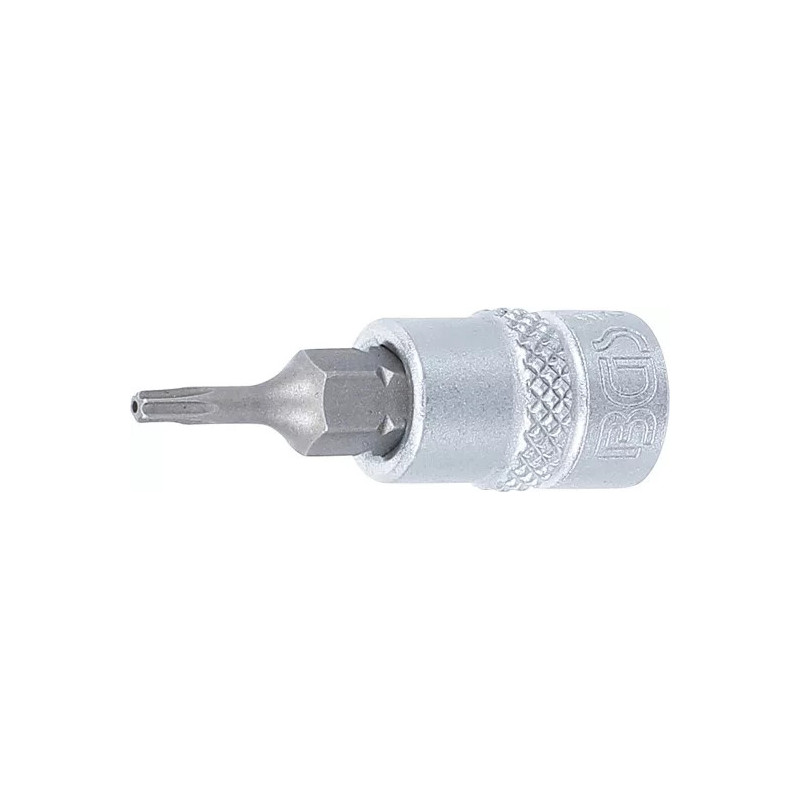 Douille à embouts | 6,3 mm (1/4") | profil T (pour Torx) avec perçage T8 Douille à embouts | 6,3 mm (1/4") | profil T (pour Torx) avec perçage T8