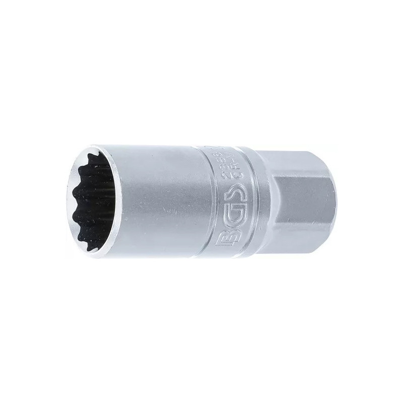 Douille de bougie à retenue en caoutchouc douze pans | 12,5 mm (1/2") | 21 mm Douille de bougie à retenue en caoutchouc douze pans | 12,5 mm (1/2") | 21 mm