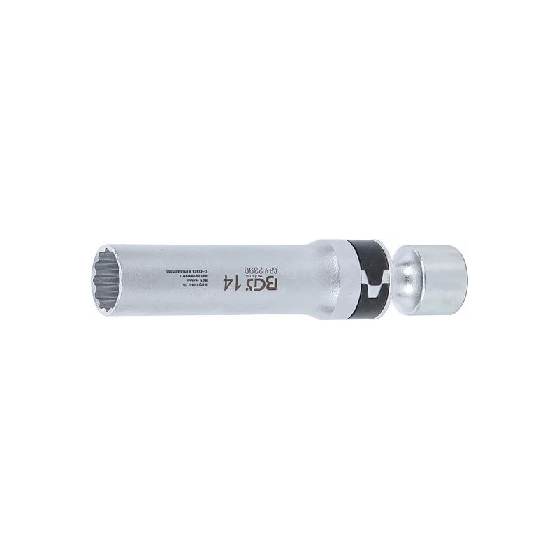 Douille articulée à bougie douze pans avec ressort de retenue | 10 mm (3/8") | 14 mm Douille articulée à bougie douze pans avec ressort de retenue | 10 mm (3/8") | 14 mm