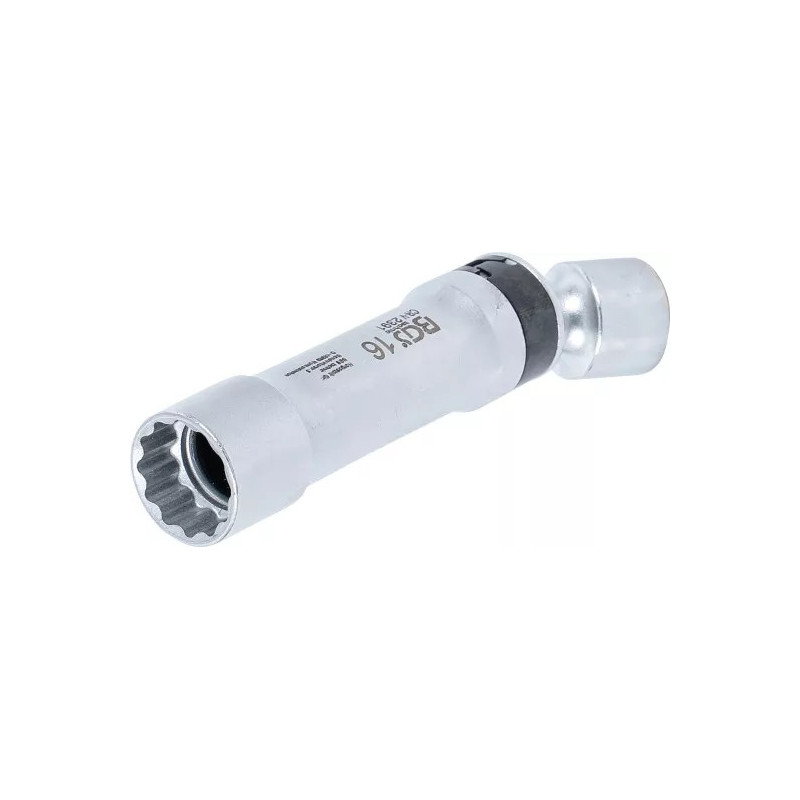 Douille articulée à bougie douze pans avec ressort de retenue | 10 mm (3/8") | 16 mm Douille articulée à bougie douze pans avec ressort de retenue | 10 mm (3/8") | 16 mm