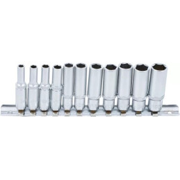 Jeu de douilles, six pans, longues | 6,3 mm (1/4") | 11 pièces