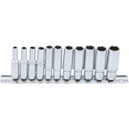 Jeu de douilles, six pans, longues | 6,3 mm (1/4") | 11 pièces