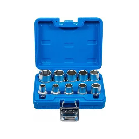 Jeu de Douilles, six pans | 12,5 mm (1/2") | en pouces | 10 pièces