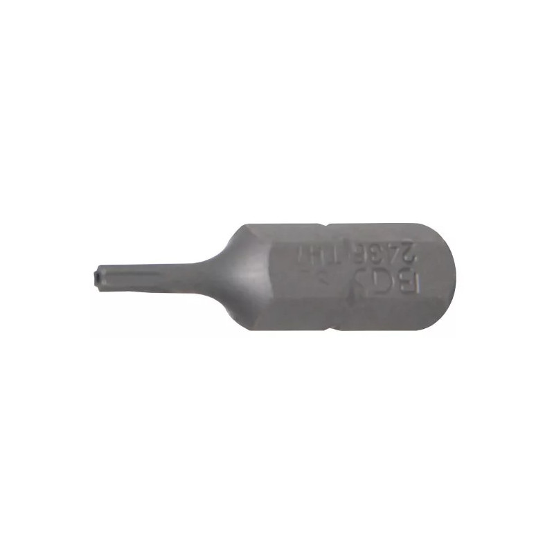 Embout | Longueur 25 mm | 6,3 mm (1/4") | profil T (pour Torx) avec perçage T7 Embout | Longueur 25 mm | 6,3 mm (1/4") | profil T (pour Torx) avec perçage T7