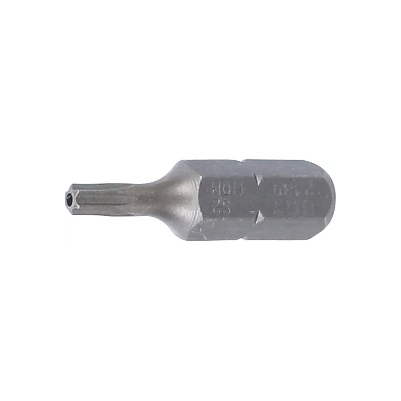 Embout | Longueur 25 mm | Longueur 25 mm | 6,3 mm (1/4") | profil T (pour Torx) avec perçage T10 Embout | Longueur 25 mm | Longueur 25 mm | 6,3 mm (1/4") | profil T (pour Torx) avec perçage T10