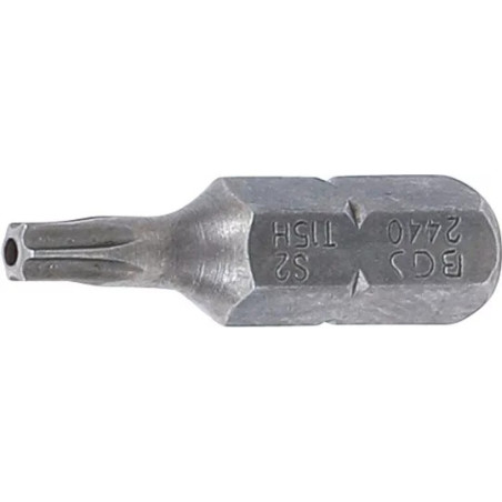 Embout | Longueur 25 mm | 6,3 mm (1/4") | profil T (pour Torx) avec perçage T15