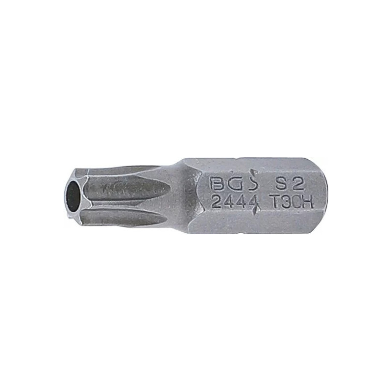 Embout | Longueur 25 mm | 6,3 mm (1/4") | profil T (pour Torx) avec perçage T30
