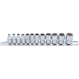 Jeu de Douilles, douze pans | 6,3 mm (1/4") | en pouces | 12 pièces