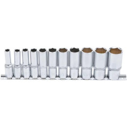 Jeu de douilles six pans, longues | 10 mm (3/8") | en pouce | 11 pièces