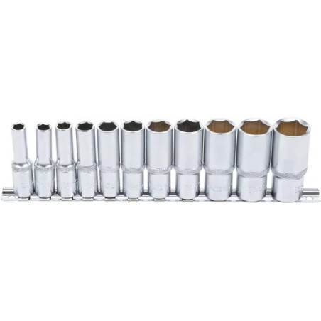 Jeu de douilles six pans, longues | 10 mm (3/8") | en pouce | 11 pièces
