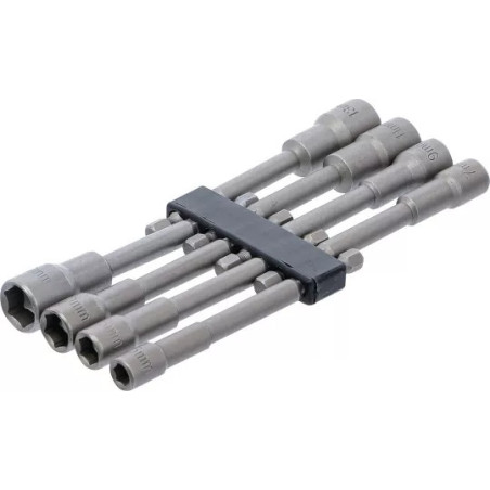 Jeu de douilles à choc | six pans | extra longues | 6,3 mm (1/4") | pour perceuses | 6 - 13 mm | 8 pièces
