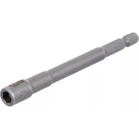 Douille à choc, six pans, extra longue | pour perceuses | 6,3 mm (1/4") | 6 mm