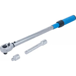 Jeu de clés dynamométrique | adaptateur + rallonge | mâle 12,5 mm (1/2") | 40 - 220 Nm | 3 pièces
