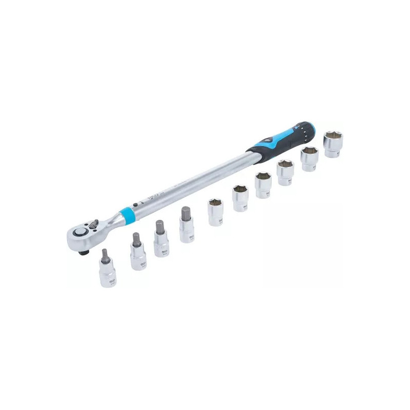 Jeu de clés dynamométrique | 12,5 mm (1/2") | 40 - 200 Nm | 11 pièces Jeu de clés dynamométrique | 12,5 mm (1/2") | 40 - 200 Nm | 11 pièces