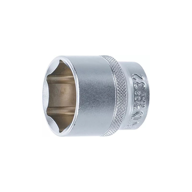 Douille pour clé, six pans | 12,5 mm (1/2") | 32 mm