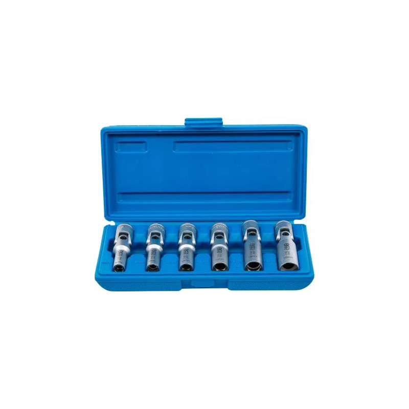 Jeu de clés articulées pour bougies de préchauffe universelles, hexagonales | 10 mm (3/8") | 8 - 16 mm | 6 pièces Jeu de clés articulées pour bougies de préchauffe universelles, hexagonales | 10 mm (3/8") | 8 - 16 mm | 6 pièces