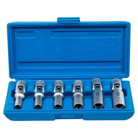 Jeu de clés articulées pour bougies de préchauffe universelles, hexagonales | 10 mm (3/8") | 8 - 16 mm | 6 pièces